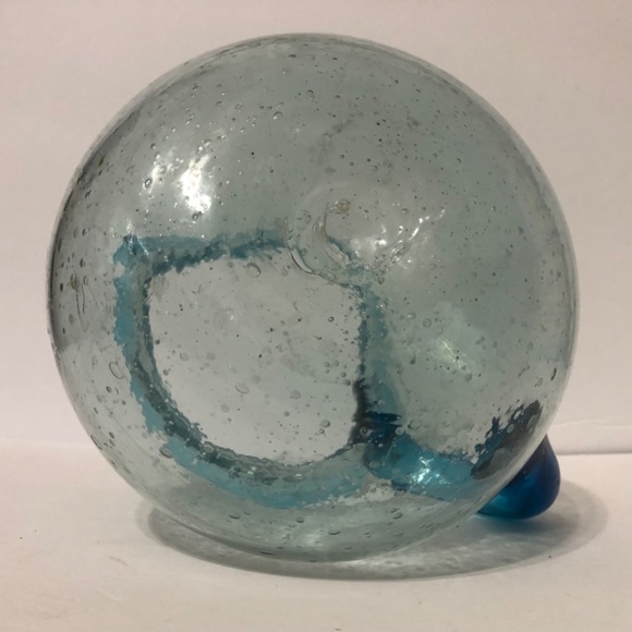 Pitcher Clear with Blue and Bubbles or Flower Vase. Material Glass. - Picture 3 of 4